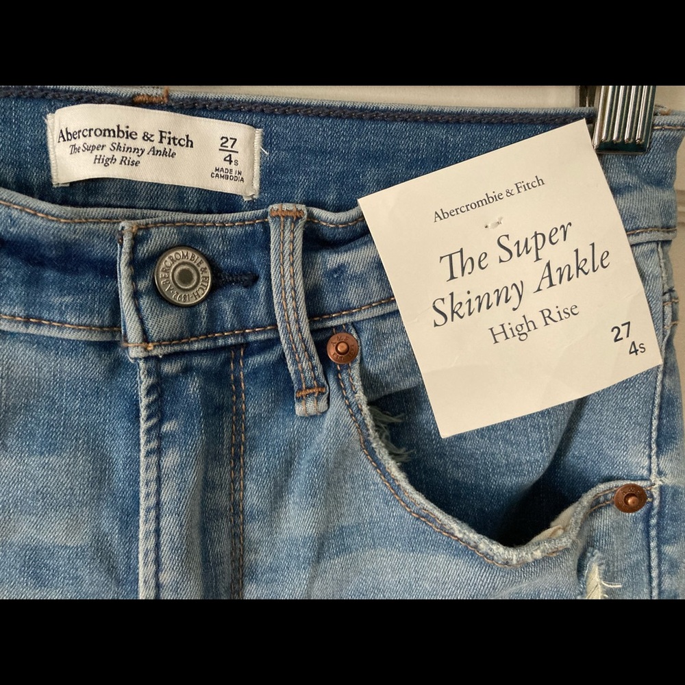 Abercrombie super skinny ankle high rise jeans sz4
